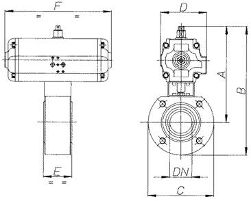 Ball valves with actuator: