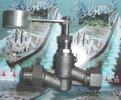Globe valves with union connections