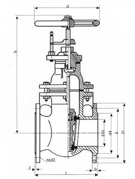 Gate valves, flat body, PN 10/16