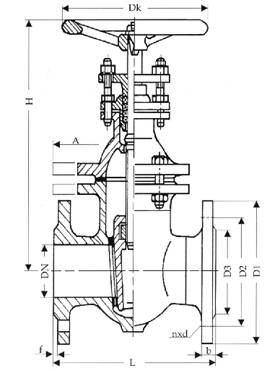 Gate valves, oval body, PN 16