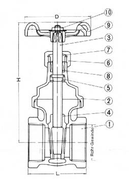 Gate valve PN 20
