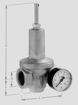 Pressure reducing valve for neutral gases
